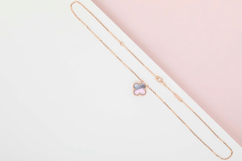 Vintage Alhambra Necklace - Mother Of Pearl & Rose Gold - 42 CM - B&P
