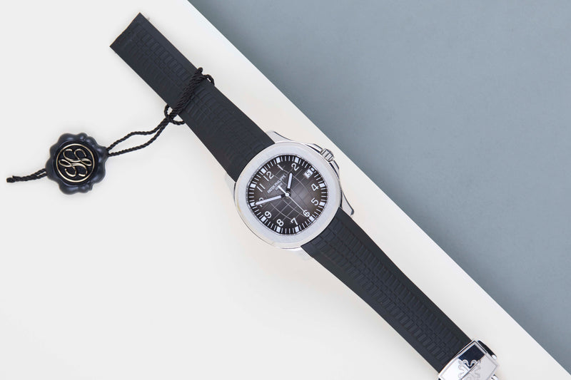 Aquanaut 'Black Grey Dial - Steel & Rubber Straps'