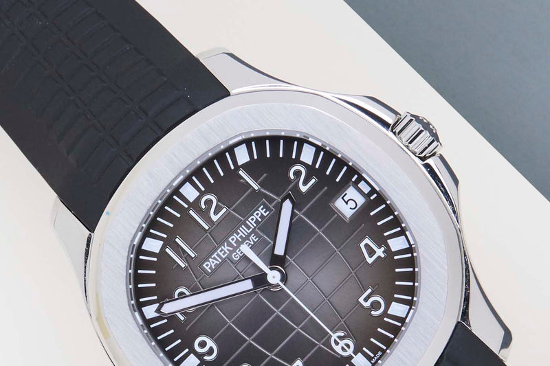 Aquanaut 'Black Grey Dial - Steel & Rubber Straps'