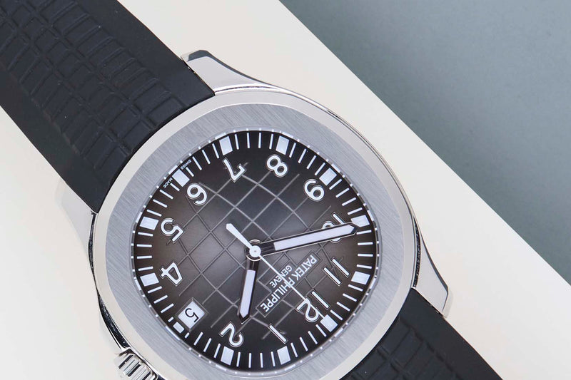Aquanaut 'Black Grey Dial - Steel & Rubber Straps'