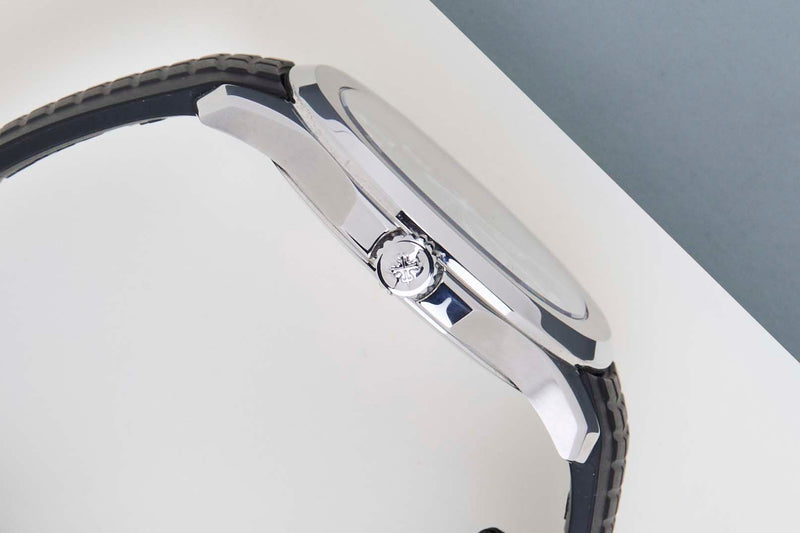 Aquanaut 'Black Grey Dial - Steel & Rubber Straps'