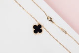 Vintage Alhambra Necklace - Yellow Gold - Onyx - 42CM - B&P