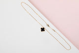 Vintage Alhambra Necklace - Yellow Gold - Onyx - 42CM - B&P