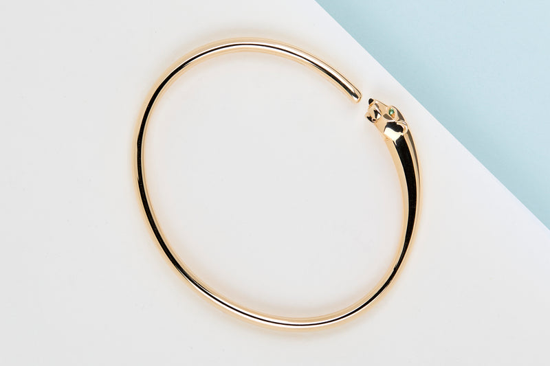 Panthere De Cartier Bracelet Small - Yellow Gold - Size 17 - B&P