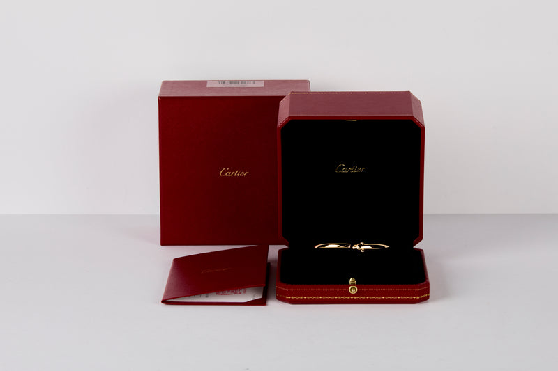 Panthere De Cartier Bracelet Small - Yellow Gold - Size 17 - B&P