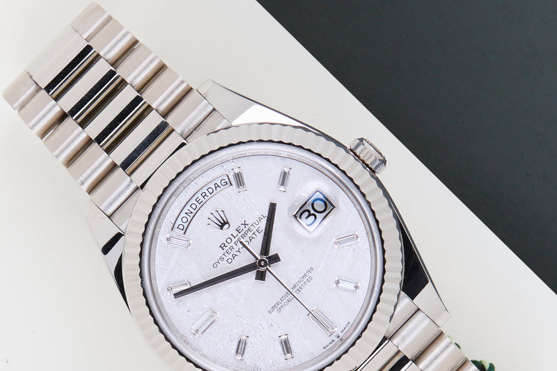 Day-Date 40 'Meteorite Dial - White Gold'