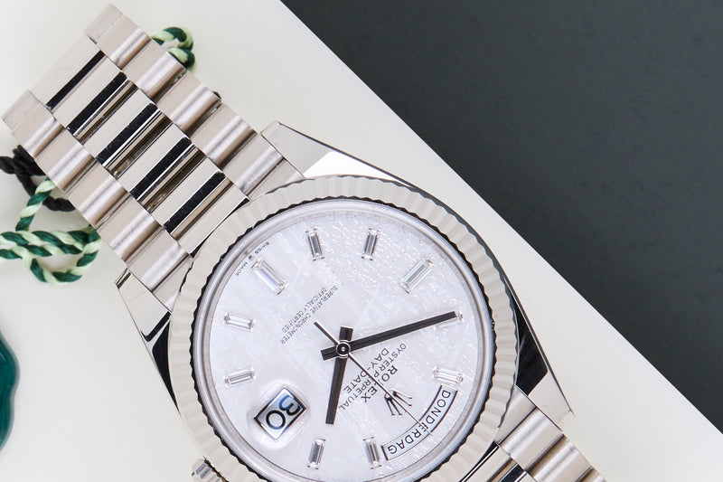 Day-Date 40 'Meteorite Dial - White Gold'