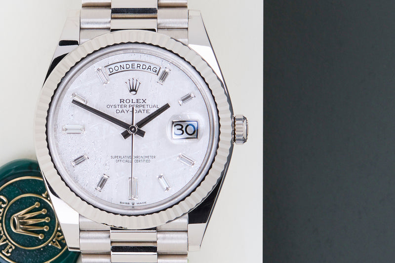 Day-Date 40 'Meteorite Dial - White Gold'