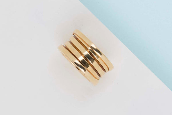 B.Zero 1 Four-Band Ring - Size 52 - Yellow Gold - B