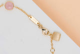 18ct. Yellow Gold Bracelet - Guava Quartz - 19CM