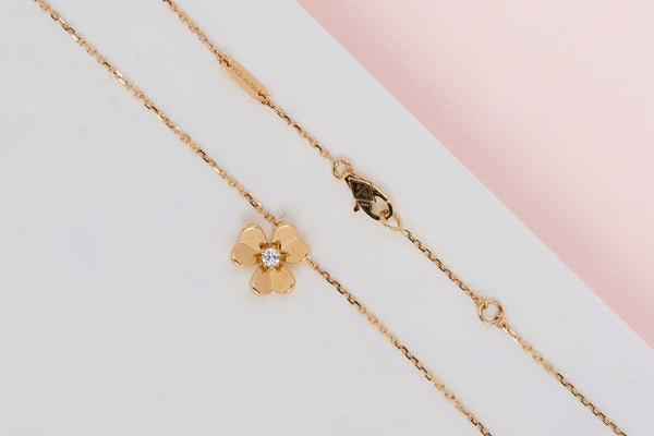 Frivole Mini Necklace - Yellow Gold & Diamond - B&P