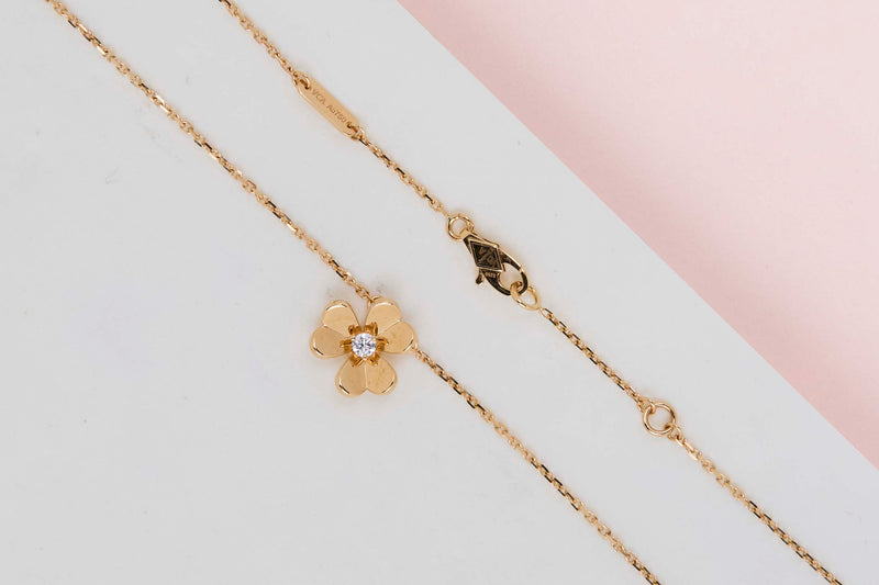 Frivole Mini Necklace - Yellow Gold & Diamond - B&P
