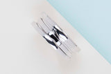 B.Zero 1 Three Band Ring - White Gold - Size 58 - B