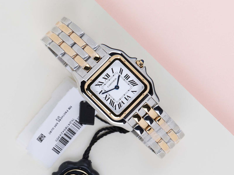 Panthère De Cartier Medium 'Steel/Yellow Gold - Silver Roman Dial'