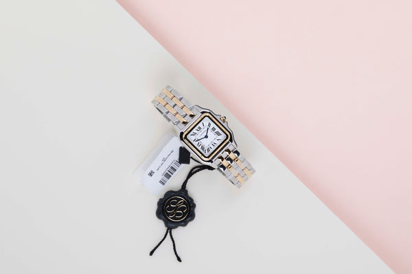 Panthère De Cartier Medium 'Steel/Yellow Gold - Silver Roman Dial'