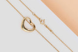Elsa Peretti Open Heart Necklace - Yellow Gold - 40CM