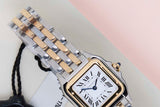 Panthère De Cartier Small 'Steel/Yellow Gold - Silver Roman Dial'