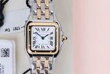 Panthère De Cartier Small 'Steel/Yellow Gold - Silver Roman Dial'