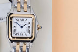 Panthère De Cartier Small 'Steel/Yellow Gold - Silver Roman Dial'