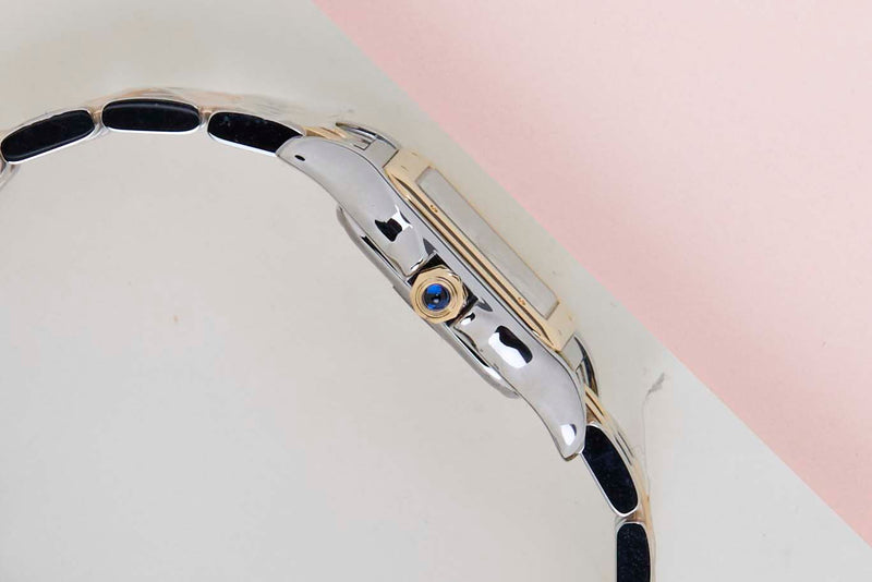 Panthère De Cartier Small 'Steel/Yellow Gold - Silver Roman Dial'