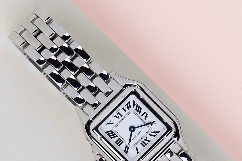 Panthère De Cartier Small 'Steel - Silver Roman Dial'