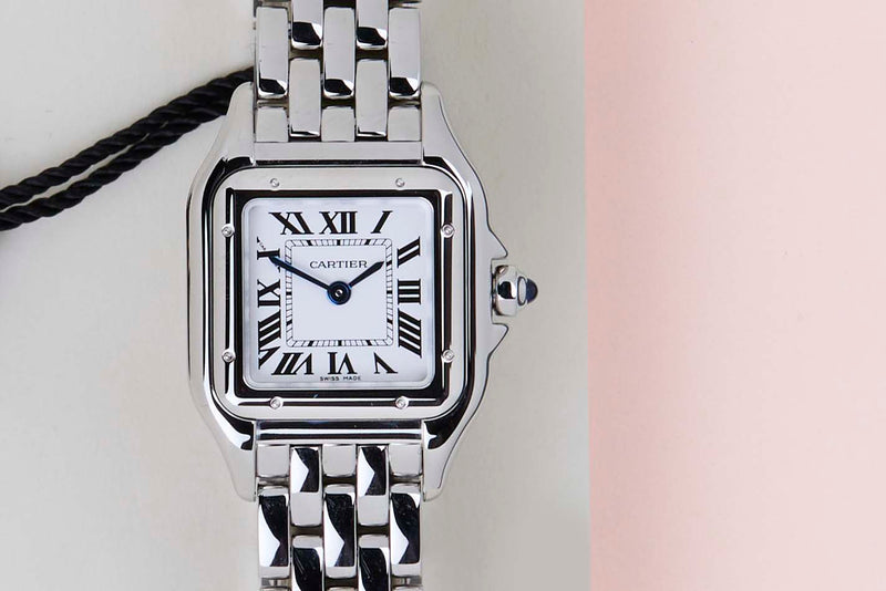 Panthère De Cartier Small 'Steel - Silver Roman Dial'
