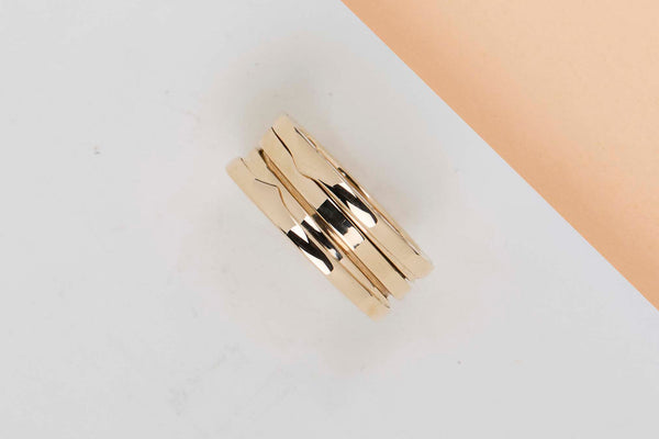 B.Zero 1 Three Band Ring - Yellow Gold - Size 58 - B