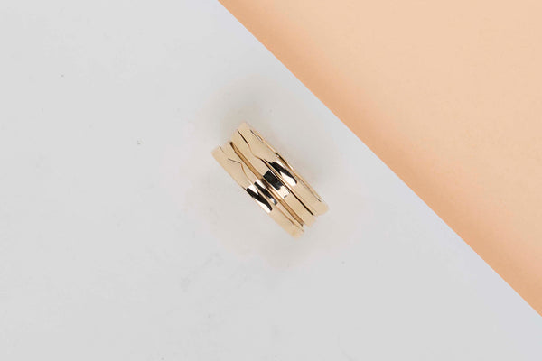 B.Zero 1 Three Band Ring - Yellow Gold - Size 58 - B