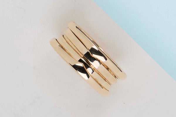B.ZERO 1 Three Band Ring - Yellow Gold - Size 54