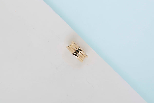 B.ZERO 1 Three Band Ring - Yellow Gold - Size 54