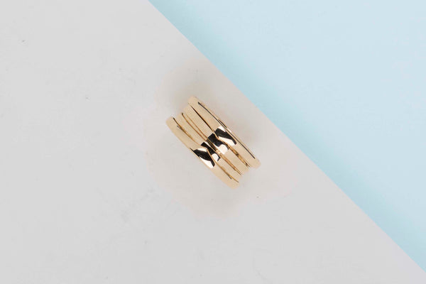 B.ZERO 1 Three Band Ring - Yellow Gold - Size 54
