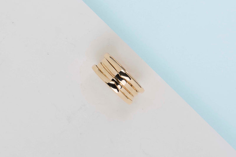 B.ZERO 1 Three Band Ring - Yellow Gold - Size 54