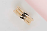 B.ZERO 1 Two Band Ring - Yellow Gold - Size 56
