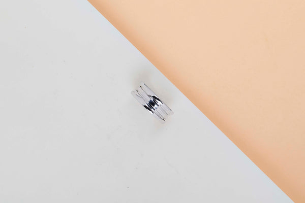 B.ZERO 1 Three Band Ring - White Gold - Size 57