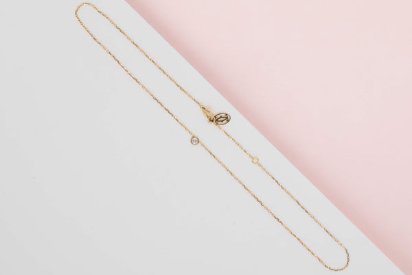D'Amour Necklace Small - Yellow Gold & Diamond - B&P