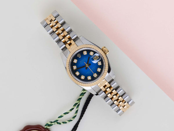 Datejust 26 'Blue Vignette Diamond Dial - Jubilee'