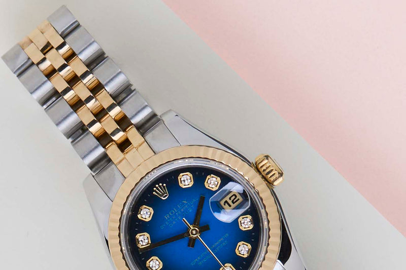 Datejust 26 'Blue Vignette Diamond Dial - Jubilee'