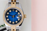 Datejust 26 'Blue Vignette Diamond Dial - Jubilee'