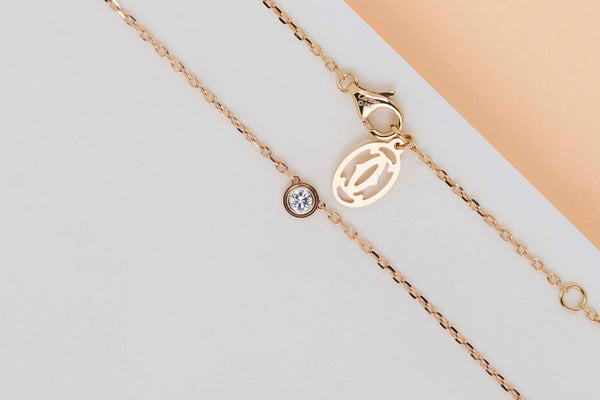 D'Amour Necklace Small - Rose Gold & Diamond - B&P