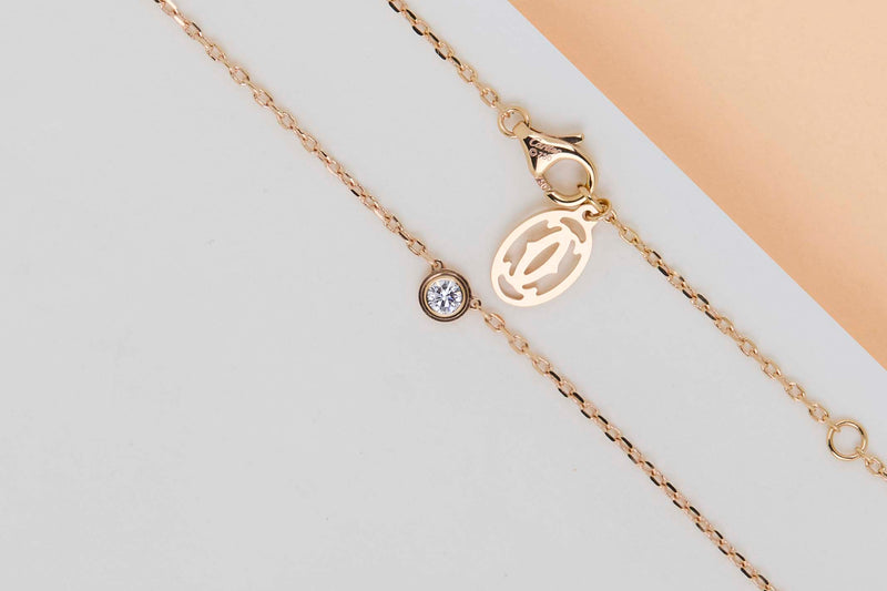 D'Amour Necklace Small - Rose Gold & Diamond - B&P