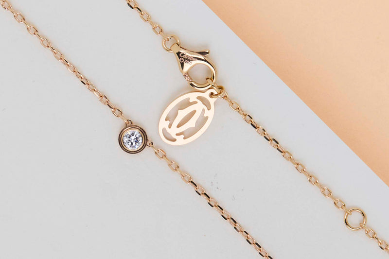 D'Amour Necklace Small - Rose Gold & Diamond - B&P