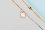 Vintage Alhambra Necklace - Yellow Gold - Mother Of Pearl - 42 CM - B&P