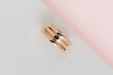 B.ZERO 1 Three-Band Ring - Rose Gold - Size 55