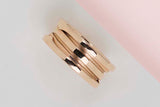 B.ZERO 1 Three-Band Ring - Rose Gold - Size 55