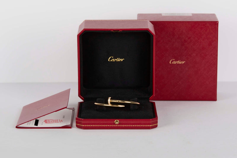 Juste Un Clou Bracelet - Yellow Gold & Diamonds - Size 18 - B&P