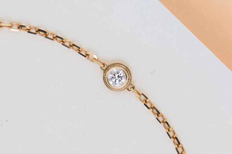 D'amour Bracelet - Yellow Gold & Diamond - Small Model - 18.5CM - B&P