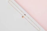 Frivole Mini Necklace - Rose Gold & Ruby - 45,5 CM - B&P