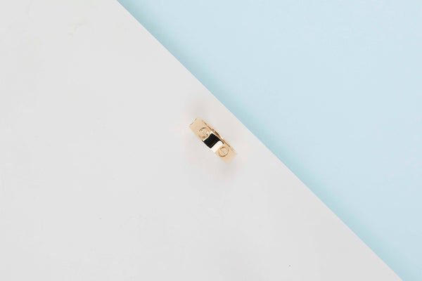 LOVE RING - YELLOW GOLD - SIZE 55 - B