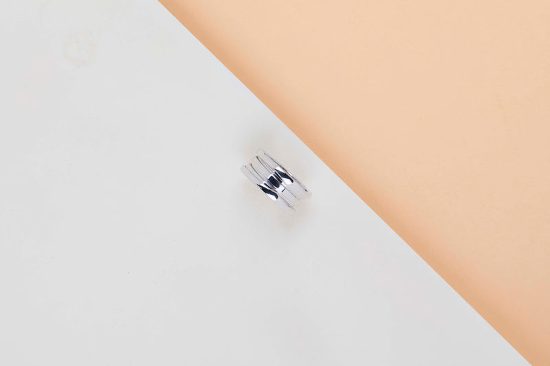 B.Zero 1 Three Band Ring - White Gold - Size 52 - B