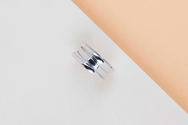 B.Zero 1 Three Band Ring - White Gold - Size 52 - B